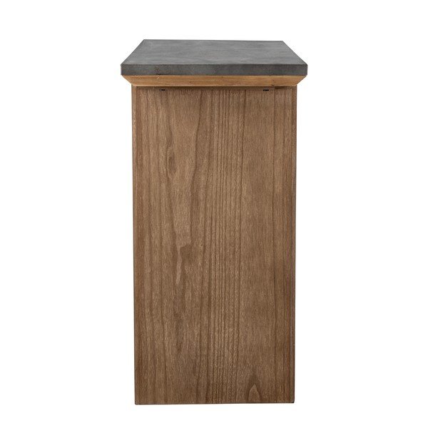 Tavolo consolle di colore naturale con piano in metallo 40x110 cm Riva – Bloomingville-image-3