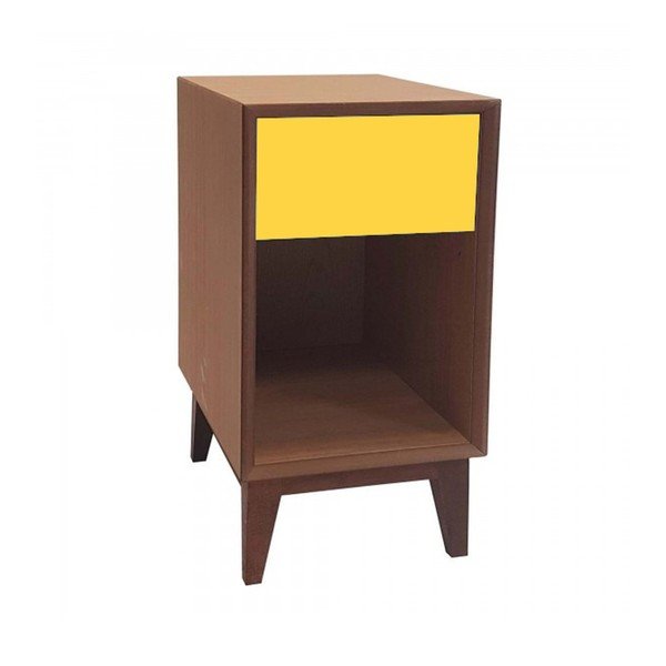 Comodino grande con cassetto giallo PIX - Ragaba
