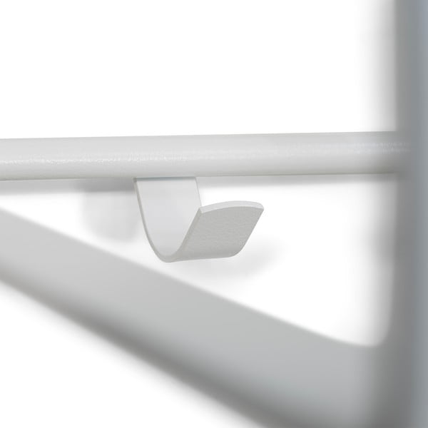 Attaccapanni da parete bianco in metallo con scaffale 100 cm Rex – Spinder Design-image-2