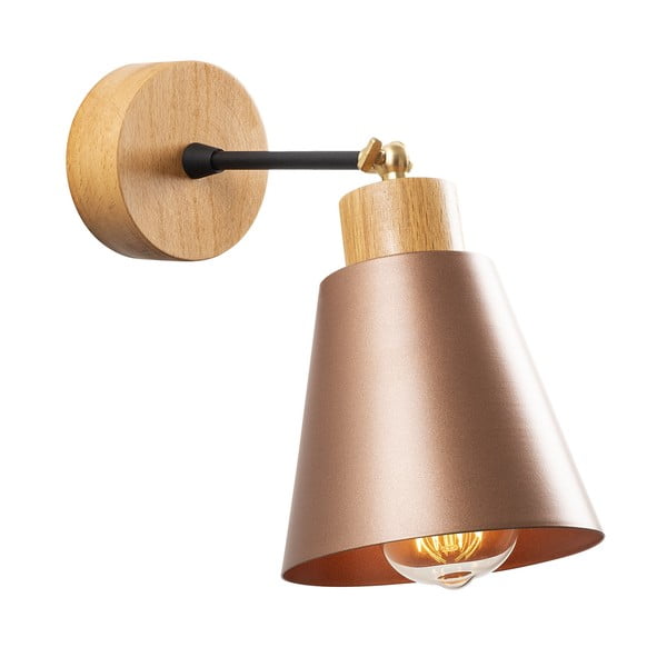 Lampada da parete in rame e colore naturale ø 14 cm Manavgat - Opviq lights