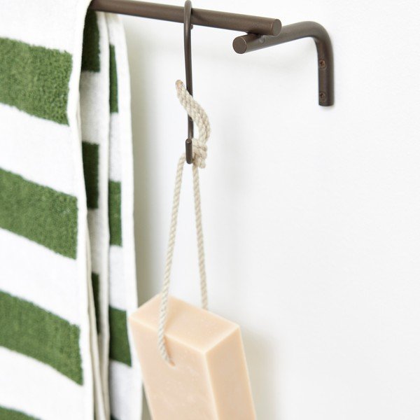Portasciugamano da parete marrone in acciaio inox Pieni – OYOY Living Design-image-2