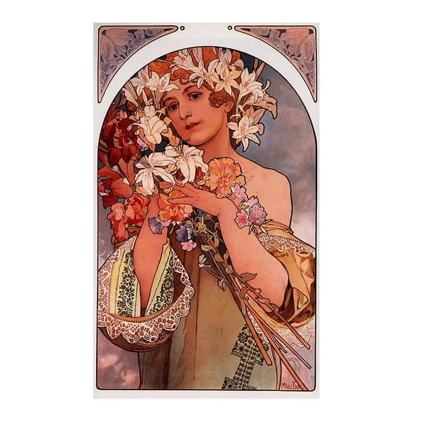 Obraz Flower od Alfonse Muchy, 40x70 cm