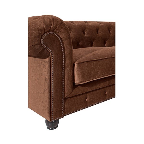 Divano Orleans Velvet marrone, 196 cm - Max Winzer-image-3
