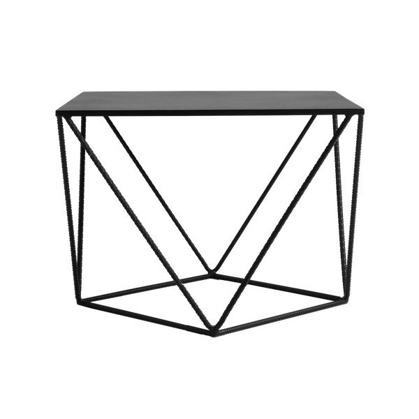 Tavolino nero Custom Form Daryl, lunghezza 55 cm - CustomForm