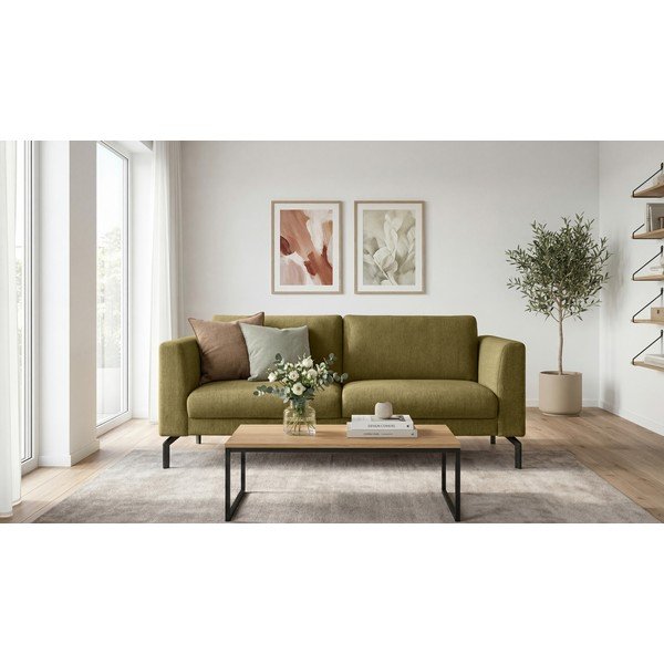 Divano in senape 165 cm Gomero - Scandic-image-1