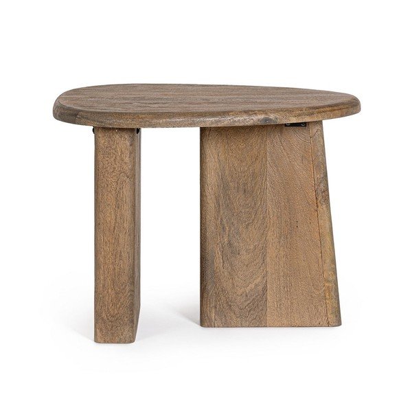 Tavolino da salotto di colore naturale in mango massiccio 45x60 cm Zacatecas – Bizzotto
