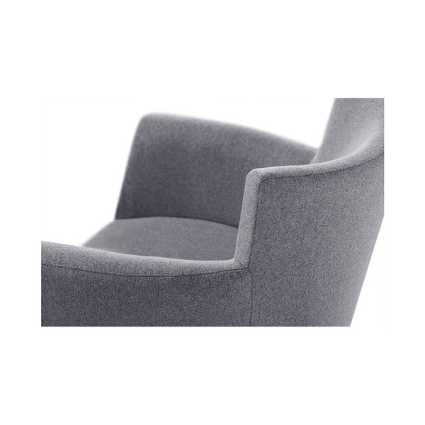 Sedia grigia con gambe in faggio nero Santal - Ted Lapidus Maison-image-3
