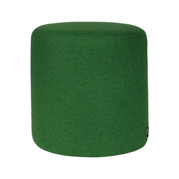 Poggiapiedi verde con rivestimento in lana Folk – noo.ma