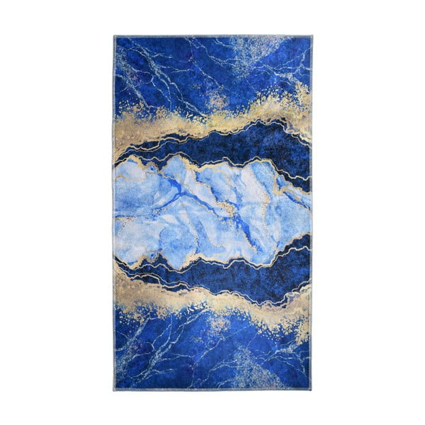 Tappeto blu/oro 80x50 cm - Vitaus