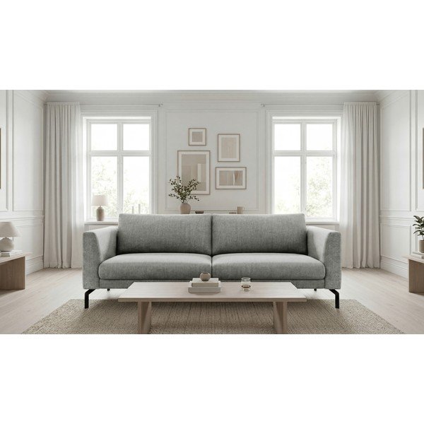 Divano grigio chiaro 216 cm Gomero - Scandic-image-1