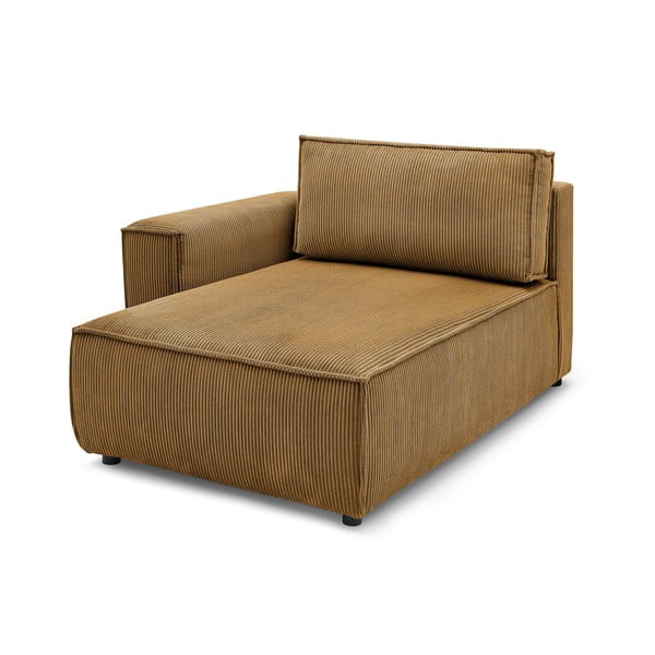 Modulo divano in velluto a coste color senape, angolo sinistro Nihad modular - Bobochic Paris
