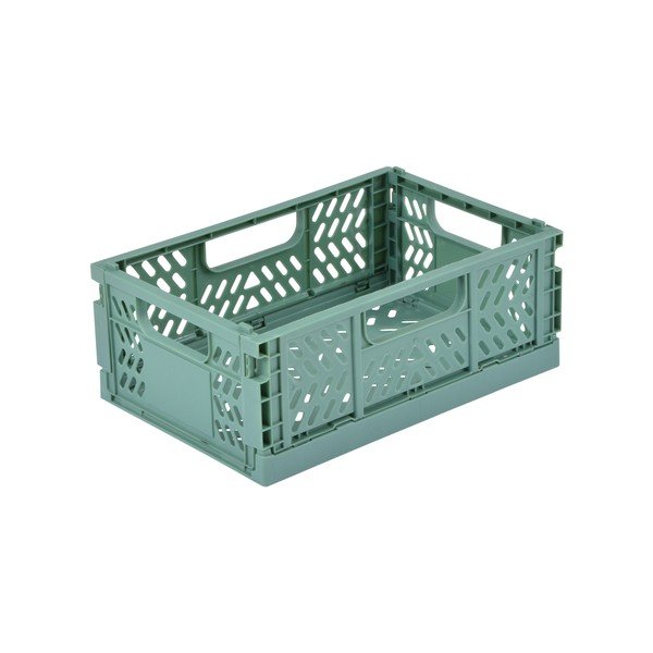 Scatola di plastica verde chiaro 21x14,5x8 cm - Homéa
