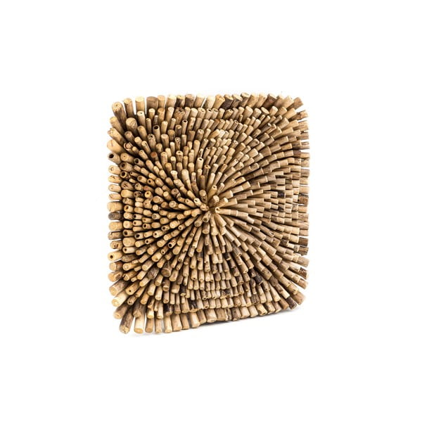 Decorazione da parete in teak Bee, 70 x 70 cm Teak - WOOX LIVING-image-2