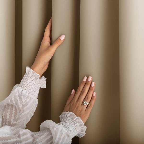 Tenda parzialmente oscurante beige 140x250 cm Carli – Restilo-image-2