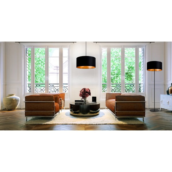 Lampada a sospensione nera con interno dorato , ⌀ 50 cm Mika - Sotto Luce-image-1