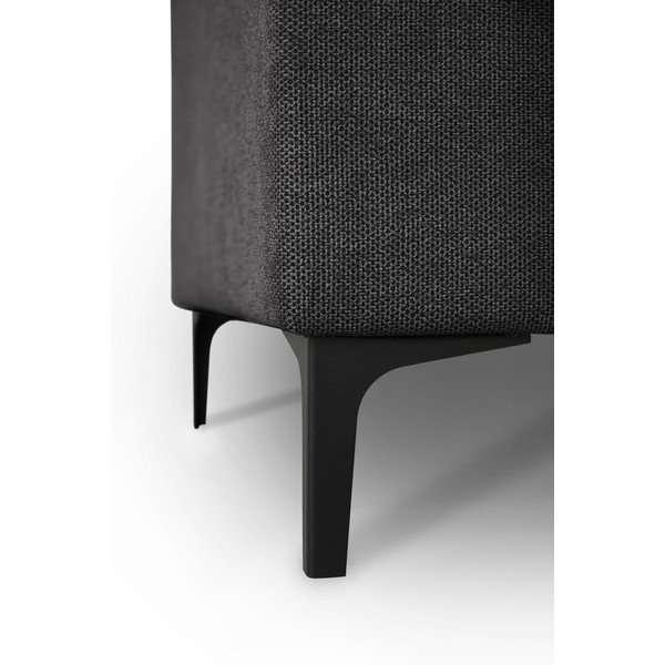 Divano angolare color antracite (con penisola a sinistra/a U) con rivestimento in ciniglia Fabian – Scandic-image-4