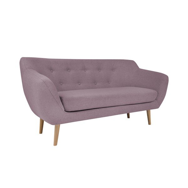 Divano rosa a due posti con gambe leggere Sicile - Mazzini Sofas-image-3