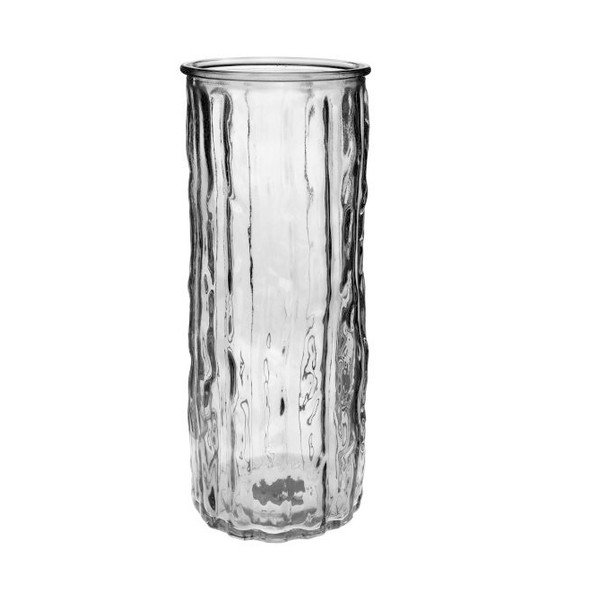 Vaso azzurro in vetro (altezza totale 25 cm) – Dakls