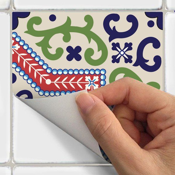 Sada 30 samolepek Ambiance Azulejos Salsa, 120 x 100 cm-image-1