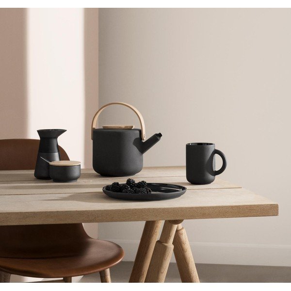 Teiera nera in gres 1,25 l Theo – Stelton-image-1