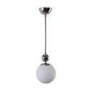 Lampadario argentato con paralume in vetro ø 15 cm Marble – Squid Lighting