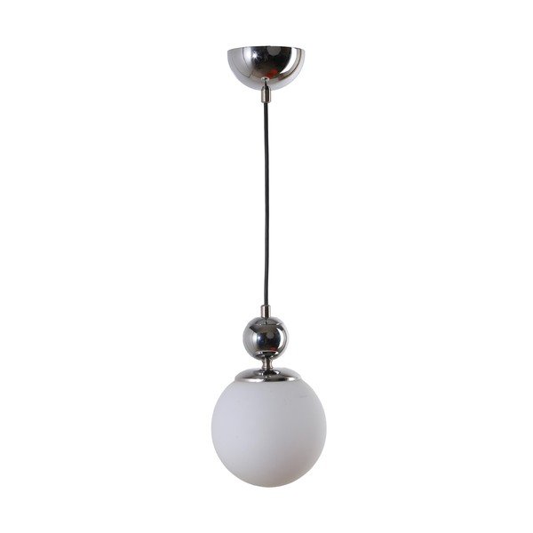 Lampadario argentato con paralume in vetro ø 15 cm Marble – Squid Lighting