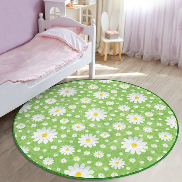 Tappeto verde per bambini ø 120 cm Comfort - Mila Home-image-1