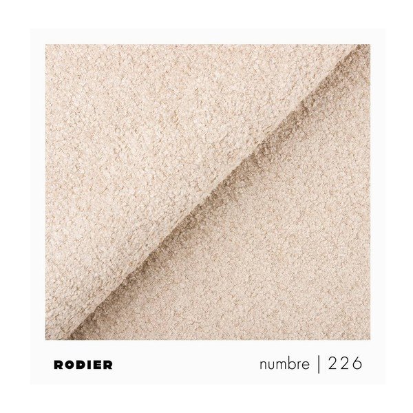 Poggiapiedi beige rivestito in bouclé Rene – Rodier-image-4