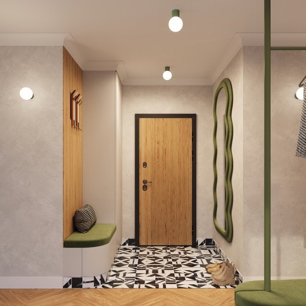 Plafoniera verde con paralume in vetro ø 12 cm Orbital – Sollux-image-3