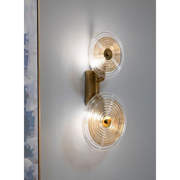 Lampada da parete dorata in vetro Venice – Mauro Ferretti-image-1