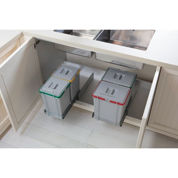 Bidone in plastica per rifiuti differenziati/incasso 26 l Ecofil - Elletipi-image-1