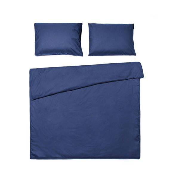 Biancheria da letto matrimoniale in cotone blu navy , 160 x 200 cm - Bonami Selection