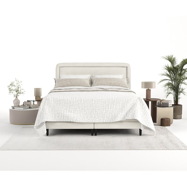 Letto boxspring crema 160x200 cm Dove - Maison de Rêve-image-4
