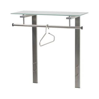 Appendiabiti da parete in metallo color argento con ripiano Dutch - Spinder Design