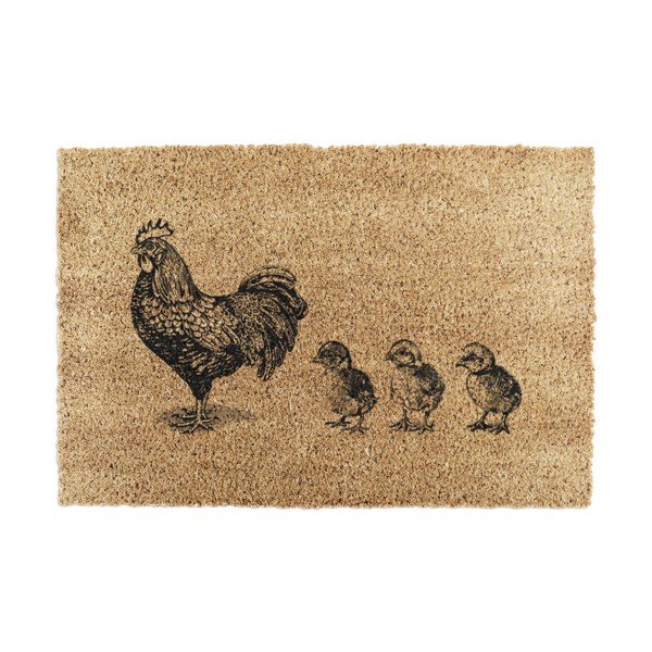 Zerbino in fibre di cocco 40x60 cm Chickens and Chicks – Artsy Doormats