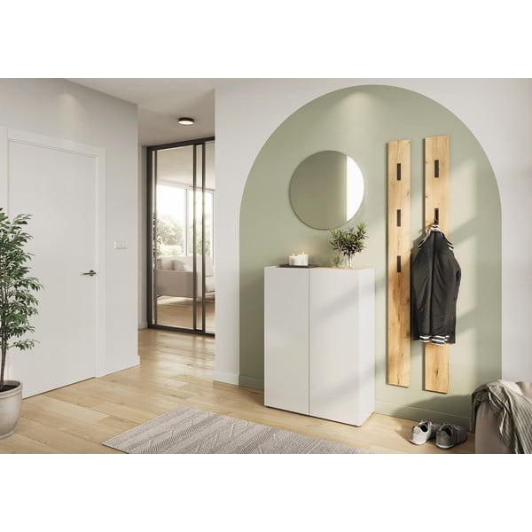Set di mobili da ingresso bianco con effetto rovere 74x200x33 cm Alviano – Germania-image-2