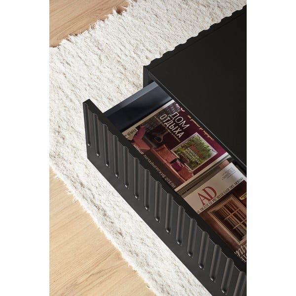 Tavolino nero con 2 cassetti Doric - Teulat-image-2