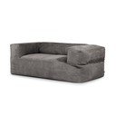Puof a sacco grigio scuro con rivestimento in velluto a coste Sofa MooG – SLOWDOWN