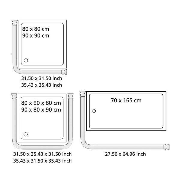 Asta angolare universale bianca per tenda da doccia Bianca, ø 2 cm - Wenko-image-3