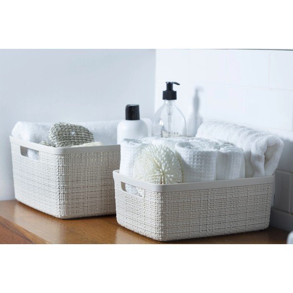 Cesto portaoggetti in plastica Jute - Curver-image-1