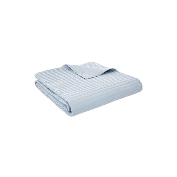 Copriletto blu con rivestimento trapuntato 230x220 cm Quilted Lines – Bianca