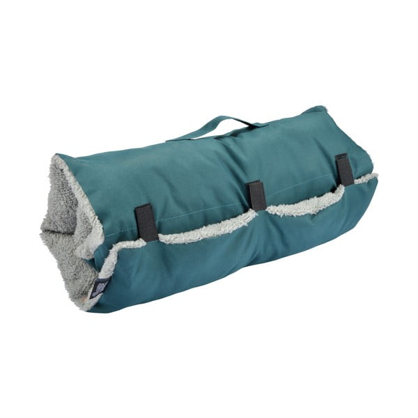 Cuccia da viaggio blu in tessuto di sherpa per cane 80x50 cm Essentiel – Love Story-image-3