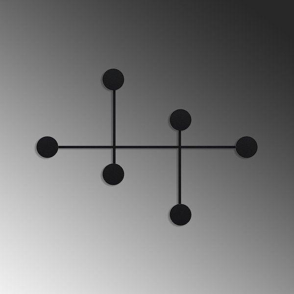 Attaccapanni da parete nero in metallo Dama - Kalune Design-image-4