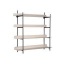 Mensola nera/grigia in metallo con ripiani multipli 60 cm Reina Cuatro – PT LIVING