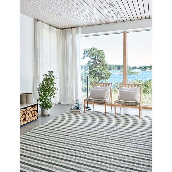 Tappeto da interno/esterno verde/color crema 70x120 cm Teo Sage – Pappelina-image-2