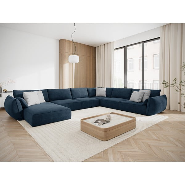 Divano angolare blu scuro (angolo destro) Vanda - Mazzini Sofas-image-1