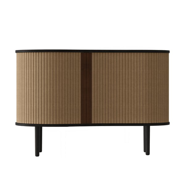 Cassettiera bassa marrone in rovere con ante scorrevoli 100x67 cm Audacious - UMAGE-image-3