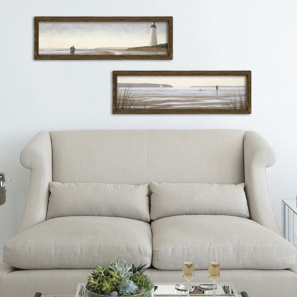 Dipinti in set di 2 pezzi 70x19 cm Shore - Wallity-image-1