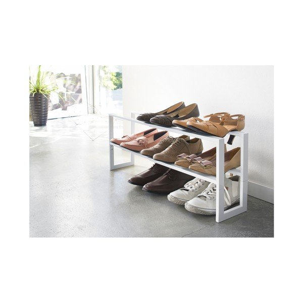 Scarpiera telescopica in metallo bianco Line - YAMAZAKI-image-2