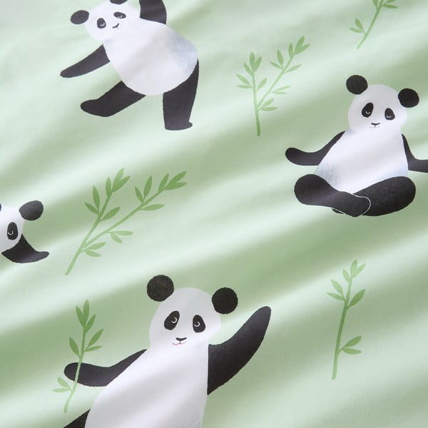 Biancheria da letto per bambini verde per letto matrimoniale 200x200 cm Panda Paws – Catherine Lansfield-image-4